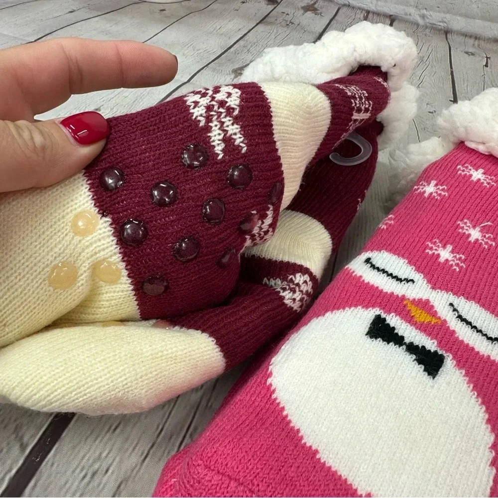 boutique YELETE NWT kids sherpa lined socks small/medium christmas holiday